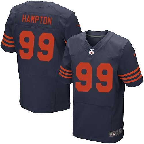 Men's Elite Dan Hampton Nike Jersey Navy Blue Alternate - #99 1940s Throwback NFL Chicago Bears